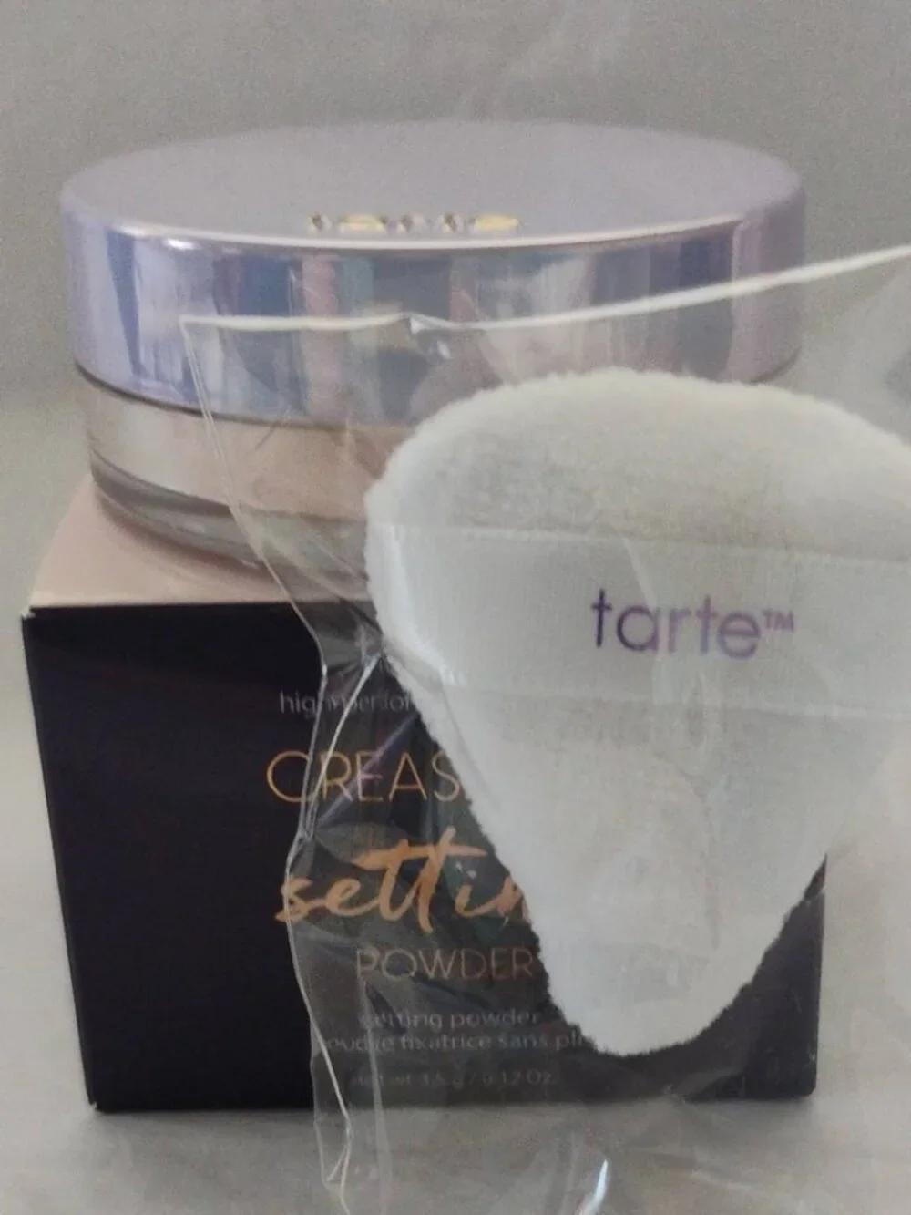 tarte Creaseless Undereye Loose Setting Powder-Travel Size -Pink- NWT